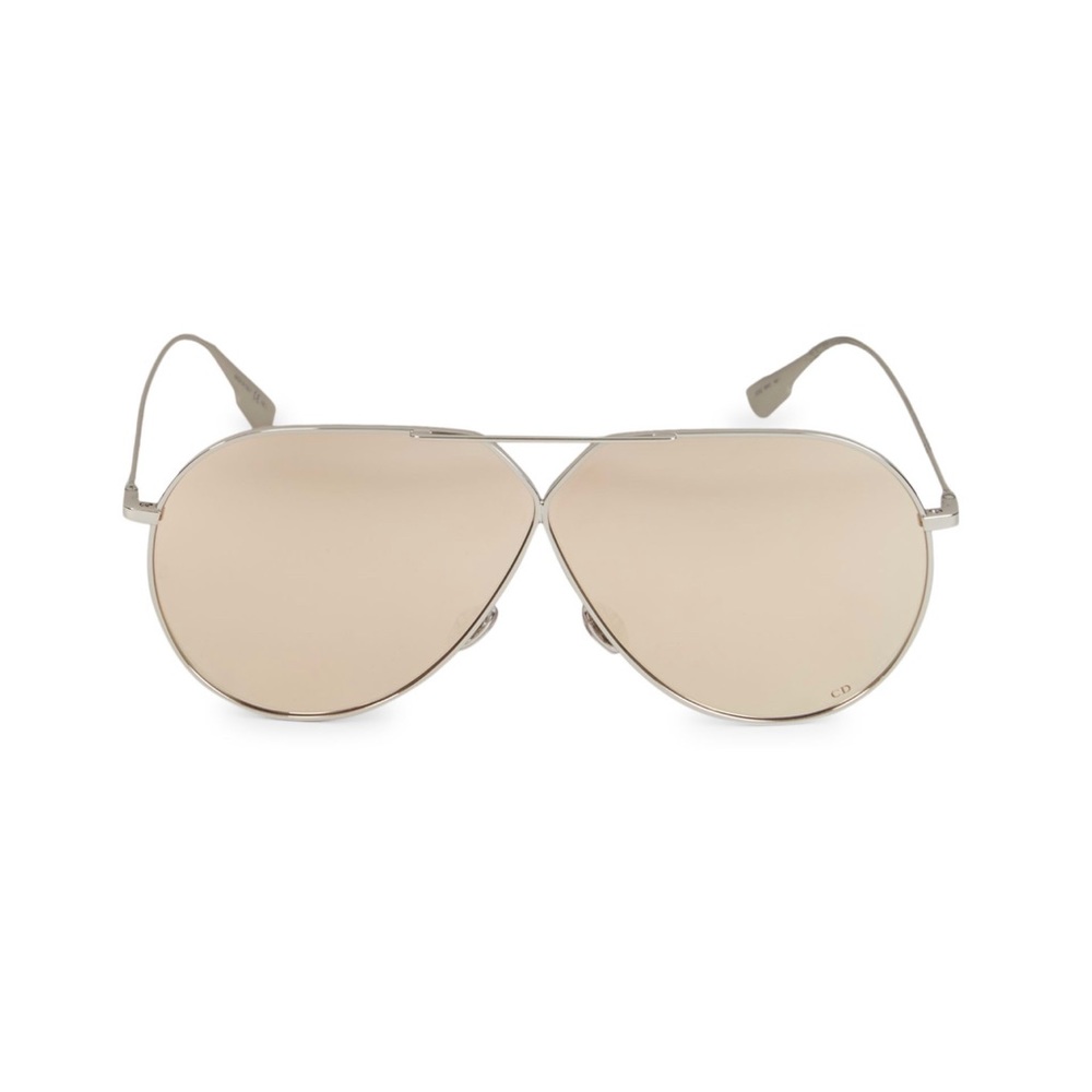 NWT Christian Dior Champagne Mirror Lens Aviator Sunglasses